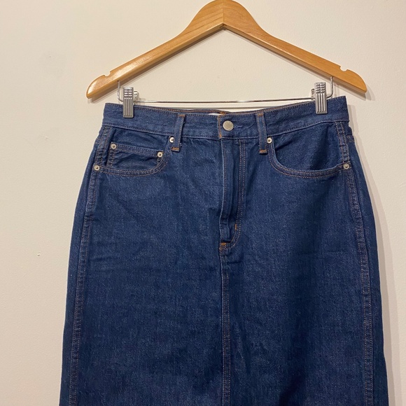 Aritzia Denim Forum The '90s Pencil Maxi Retro Jean Skirt Size 28 - Picture 4 of 9